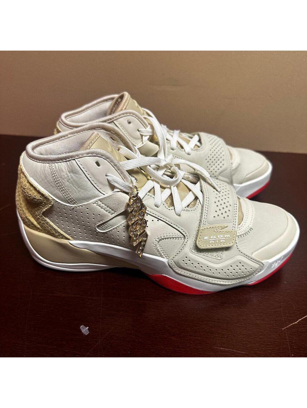 Jordan Mens Beige Zion 2 DO8990-217 Lace Up Athletic Basketball Shoes Sz 12 13 9